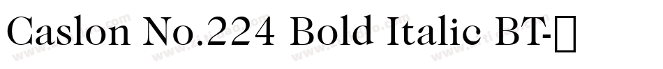 Caslon No.224 Bold Italic BT字体转换